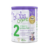 Bubs Organic Grass Fed Follow-On Formula Stage 2, Infants 6-12 months, Made with Non-GMO Organic Milk, 800 grams